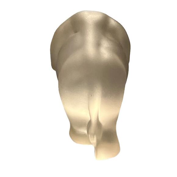 Vintage SPG Frosted Glass Standing Elephant Figurine 1991. Paperweight.Shelfdeco - Picture 6 of 7